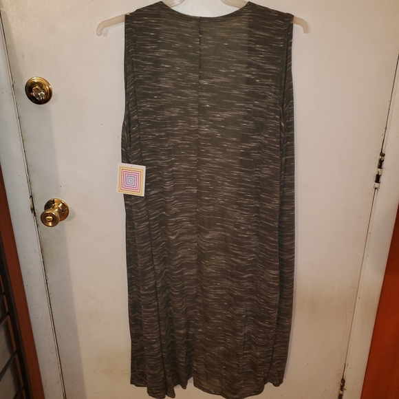 Lularoe Joy Duster Vest Army Green New M - Picture 6 of 7